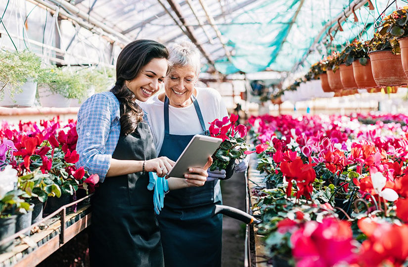 Women-Picking-out-Flowers